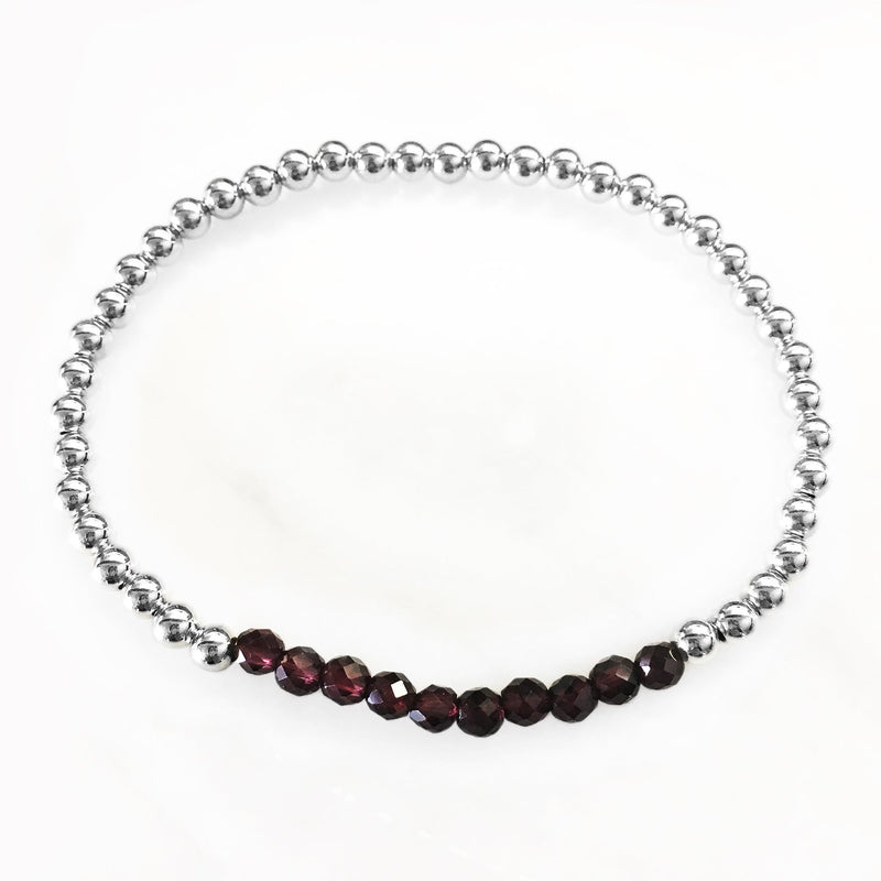 14K Gold Filled Confidence Garnet Bracelet — Aventine Jewelry