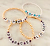 4mm Bead Stretch Word/Name Bracelet