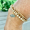 Beaded "Black Diamond" Eye Charm Bracelet