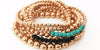 14 Kt Rose Gold Filled Beaded Stretch Bracelet