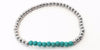 .925 Sterling Silver Beaded Stretch Bracelet